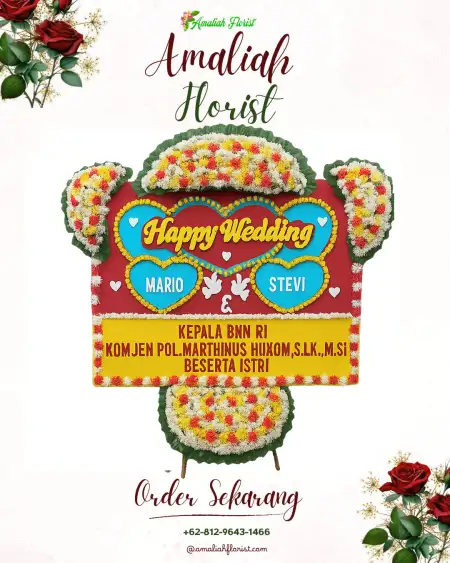 Papan Bunga Pernikahan Klinting